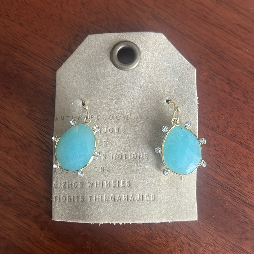 Anthropologie Stone Drop Earrings NEW